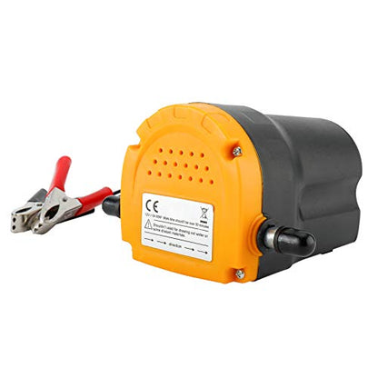 Amarine Made Oil Pump, Oil Extractor Pump 12V 60W Oil Removal Pump for Fluid Change, Electric Oil Change Transfer Pumps, Easily Scavenge Fluid from Cars, Motorcycles, RVs, Boats, and lawn Equipment - color: Black, Yellow