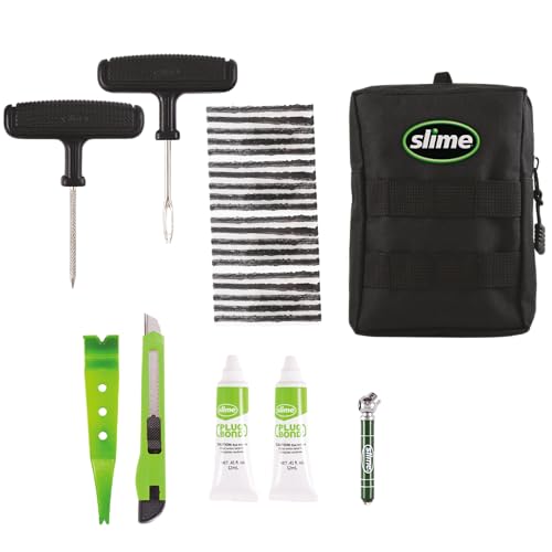 Slime Rugged Tire Plug Kit 20504 Quick & Easy Repair for Flat Tire Puncture, Ideal for ATVs, wheelbarrows, Lawn mowers and Other tubeless Off-Road Tires, 28-piece kit - size: 28-Pieces, style: Plug Kit