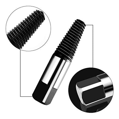 8Pcs Broken Bolt & Screw Extractor Set 1/8"-3/4" for Plumbing & Auto Repair, Fits stripped rusted fasteners | Left Hand Spiral Remover Kit, with storage case, removes broken water pipes & damaged bolts for DIYers & mechanics - size: A 1/8”- 3/4”