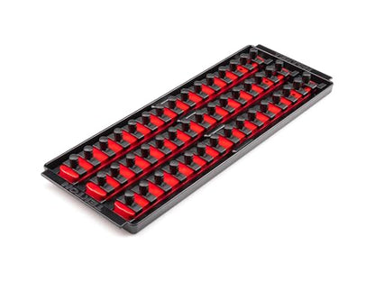 TEKTON 3/8 Inch Drive 3-Rail Socket Organizer Set, Red (45-Tool) | OST16145 | Made in USA - color: Red, size: (45-Tool), style: 3-Rail