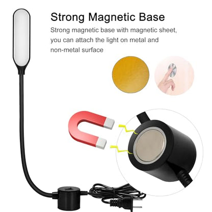 Magnetic LED Work Light with Flexible Gooseneck for Lathe | Multi-Purpose, for Drill Press Workbench Crafting