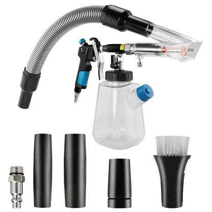 3IN1 Car Cleaning Gun Detachable Sprinkler Head for Detailing | 3IN1 Multi-Purpose Cleaning Gun Detachable Sprinkler Head for Automotive Detailing, Carpet, Upholstery, Surface Cleaning - color: blue