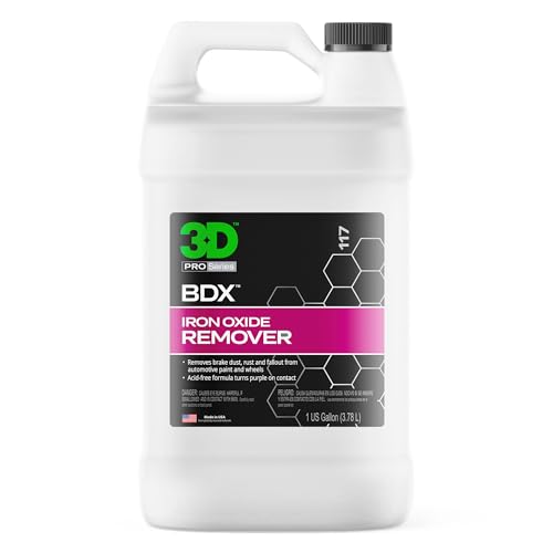 3D BDX Iron Remover – Fast Acting Fallout & Brake Dust Cleaner | Purple Color-Changing Spray for Wheels & Paint | Acid-Free | Made in USA | Car Detailing | 1 Gallon - size: 128 Fl Oz (Pack of 1)
