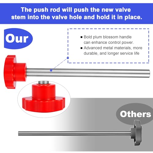 Quick Change Tire Valve Tool Kit,Tire Valve Stem Core Quickly Replacement Tool Kit,Perfect Tool for Replacing Leaky Valves in Cars,ATVs,Trucks,Motorcycles, etc.with 5 TR413 Valve,4-Way Valve Tool - size: Set B