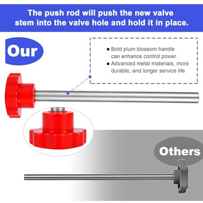 Quick Change Tire Valve Tool Kit,Tire Valve Stem Core Quickly Replacement Tool Kit,Perfect Tool for Replacing Leaky Valves in Cars,ATVs,Trucks,Motorcycles, etc.with 5 TR413 Valve,4-Way Valve Tool - size: Set B