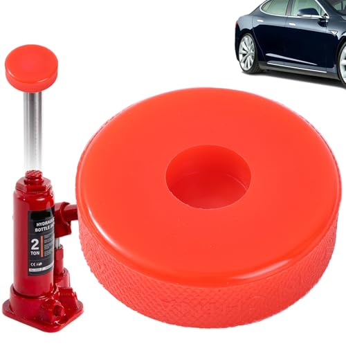 Polyethylene Bottle Jack Pad Adapter Hydraulic Lift Pinch Weld Car Damage Protection for Most 2 Ton Bottle Jacks 20MM 0.79 Inch Recess Hole. (Red, 20MM=0.79") - size: 20MM=0.79"