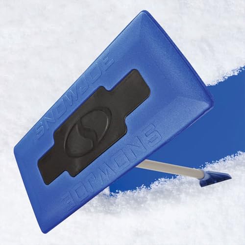 Snow Joe 18" Telescoping Snow Broom & Ice Scraper for Cars, No-Scratch Foam Brush - Long and Extendable Ice Removal Tool for Car Window and Automotive Windshield, SJBLZD