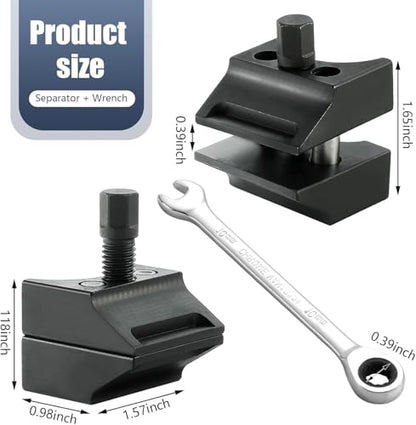 Automotive Suspension Strut Separator Tool Kit, Including a pry bar Wrench Adapter and Gloves, Compatible with V olkswagen, A UDI, B MW, F ord, P eugeot, C itroën