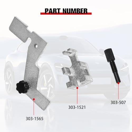 HZEL 3PCS Car Pacify Timing Tool Kit, 2.0L 2.3L Engine Parts Replace Tool for OEM# 303-507, 303-1521, 303-1565, Vehicle Timing Locking Accessories, Compatible with Escape, Explorer, Fusion