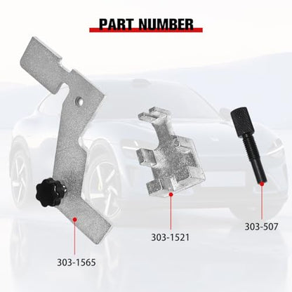 HZEL 3PCS Car Pacify Timing Tool Kit, 2.0L 2.3L Engine Parts Replace Tool for OEM# 303-507, 303-1521, 303-1565, Vehicle Timing Locking Accessories, Compatible with Escape, Explorer, Fusion