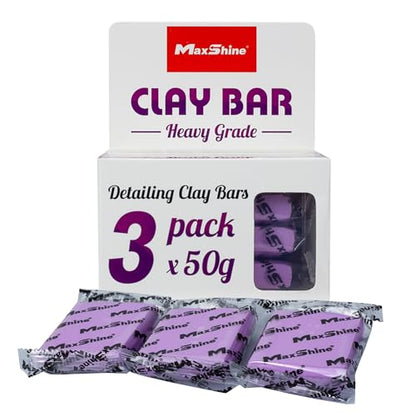 Maxshine Clay Lube Spray (16oz) & Clay Bar Set (3-Pack) | Synthetic Lubricant for Clay Block & Clay Bars | Hyper Slick Formula for Ultra Surface Protection | Car Detailing Kit for Cars, Trucks & SUVs