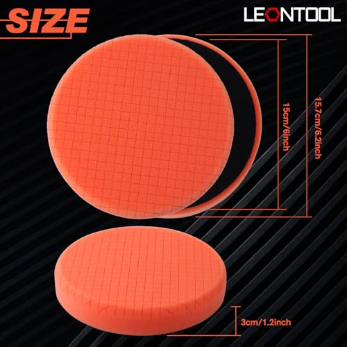 6 Inch Buffing Polishing Pads 6 Pcs Compound Buffing Sponge Pads and Woolen Pads for 150mm Backing Plate, Cutting Polishing Pad Kit for Car Buffer Polisher Compounding, Polishing and Waxing - size: 6 Inch