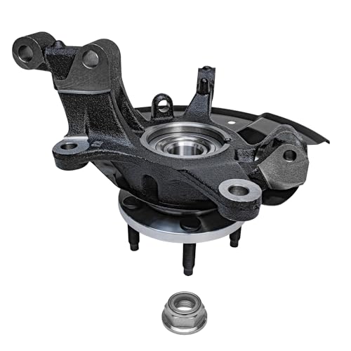 Detroit Axle - AWD Front 4pc Steering Knuckles Kit for 07-10 Ford Edge Lincoln MKX, 2 CV Axles 2 Steering Knuckles & Wheel Bearing Hubs 2007 2008 2009 2010 Replacement - size: 4UX50468/Kit