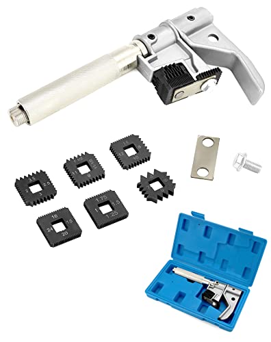 QWORK 7402 Universal Outside Thread Chaser, Heavy Duty Thread Repair Tool for 1-1/4" to 5" O.D, 1 Set