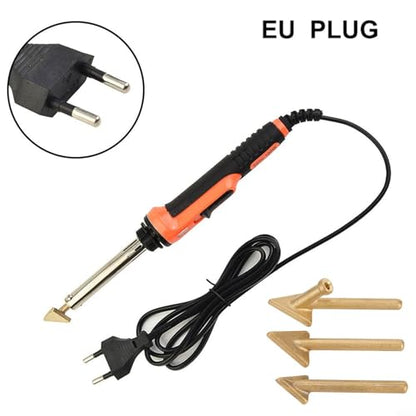 100W Electric Plastic Welding Kit for Bumper Repair, Hot Stapler for PP PE PVC ABS Nylon Thermoplastic Parts, 110V-220V Soldering Iron Tool with 3 Tips(US)