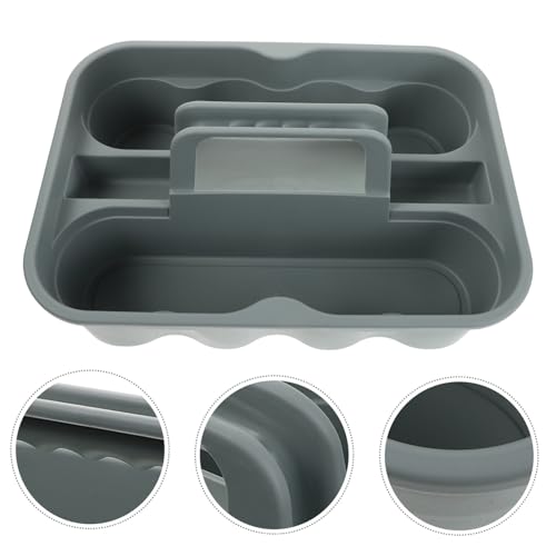 Portable Cleaning Supply Storage Basket Durable Plastic Organizer with Handle for Auto Detailing and Home Use Elegant Design Lightweight and Versatile Tool Tote for Cleaning