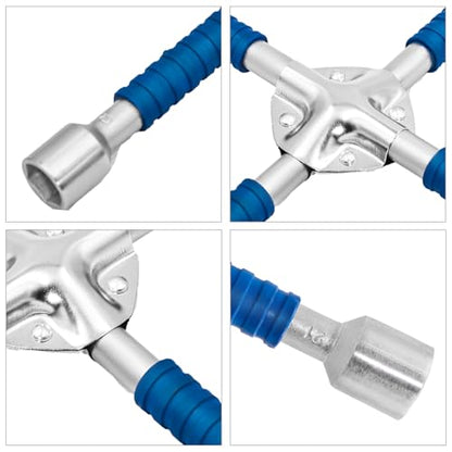 ETERNA Professional 14" Four Way Lug Wrench, Car Wheel Lug Nut Cross Wrench, Universal Heavy Duty Socket Spanner,Carbon Steel Car Tire Repair Tool - color: 14" Four Way Lug Wrench-new