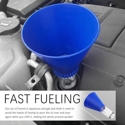Threaded Locking Engine Oil Funnel for Oil Change,Hands-Less & No Spill Car Oils Change Funnel Compatible with Lexus Toyota,Detachable & Large Capacity Funnels for Automotive Use