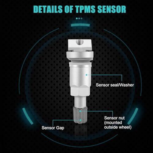 AULINK 4PCS Tire Pressure Sensor Valve Stem (TPMS) Repair Kit Compatible with BMW Toyota Honda Dodge Chrysler Chevrolet/Chevy Ford Hyundai Infiniti Jaguar Land Rover Volvo Jeep Acura