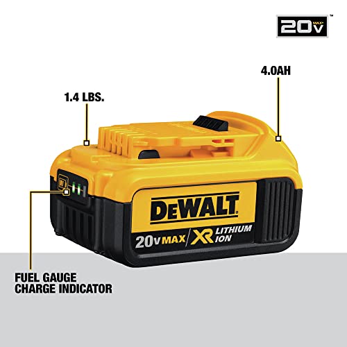 DEWALT 20V MAX* Cordless Impact Wrench Kit with Hog Ring, 1/2-Inch (DCF880HM2), Yellow