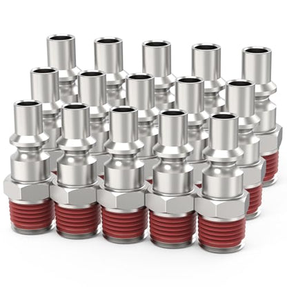 ChillWaves A-Style(ARO) Air Plug, 1/4" NPT Male Pneumatic Plugs, Air Compressor Accessories Fittings(15-PACK) - size: 1/4" MNPT, style: PACK OF 15