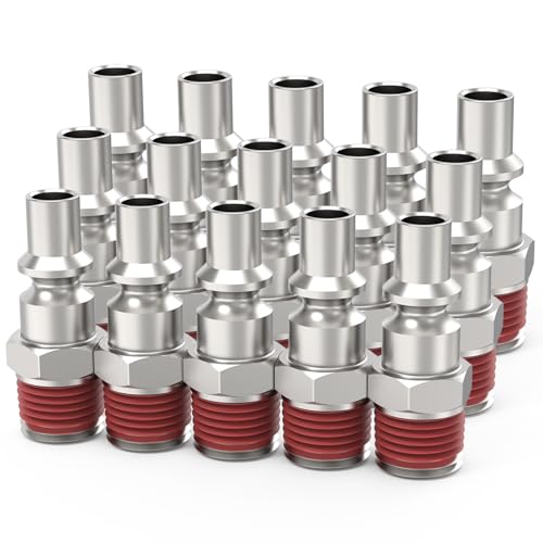 ChillWaves A-Style(ARO) Air Plug, 1/4" NPT Male Pneumatic Plugs, Air Compressor Accessories Fittings(15-PACK) - size: 1/4" MNPT, style: PACK OF 15