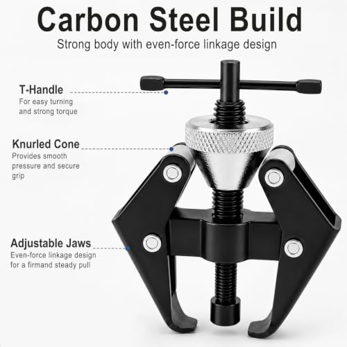 Windshield Wiper Arm Removal Tool Kit, Heavy Duty Battery Terminal and Wiper Arm Puller, Stainless Steel Small Bearing Puller, Universal Automotive Repair Tools Kit for Car Truck SUV