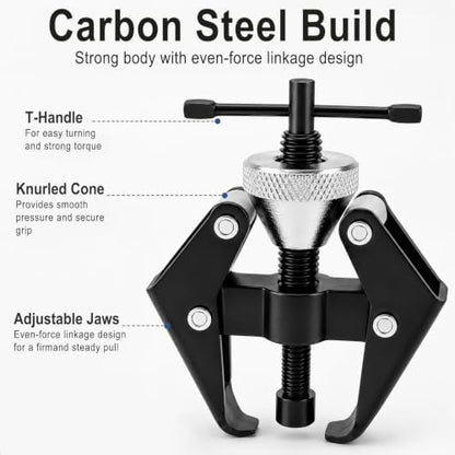 Windshield Wiper Arm Removal Tool Kit, Heavy Duty Battery Terminal and Wiper Arm Puller, Stainless Steel Small Bearing Puller, Universal Automotive Repair Tools Kit for Car Truck SUV