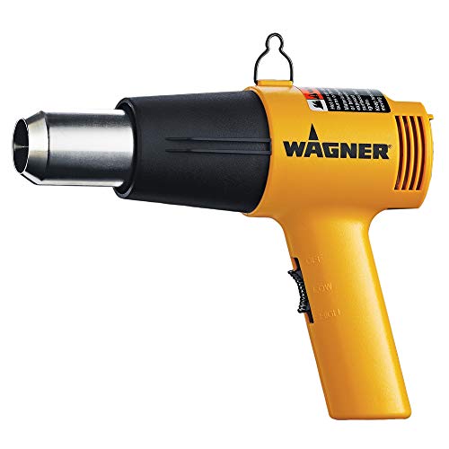 Wagner Spraytech 0503008 HT1000 Heat Gun, 2 Temp Settings 750ᵒF & 1000ᵒF, Great for Soften Paint, Caulking, Adhesive, Putty Removal, Shrink Wrap, Bend Plastic Pipes, Loosen Rusted Nuts Bolts, Yellow - size: HT1000
