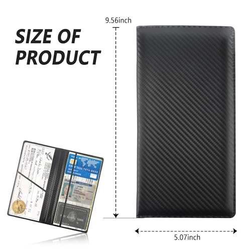 Car Registration and Insurance Holder,PU Leather Car Glove Box Organizer Car Document Holder for ID,Driver's License (Carbon Fiber Black) - color: Carbon Fiber Black