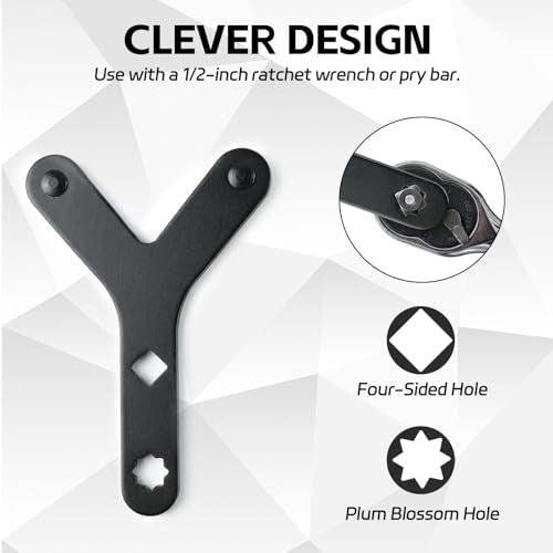 Lower Control Arm Prying Tool, Suspension Control Arm Bushing Removal Tool, Lower Ball Joint Pry, Compatible with 1/2" Drive Breaker Bar, Ball Joint Separator, Suspension Car Accessories