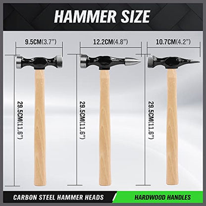SWANLAKE 7 Piece Auto Body Repair Kit, Auto Body Tools, Auto Body Repair Tools with Carbon Steel Hammer Heads