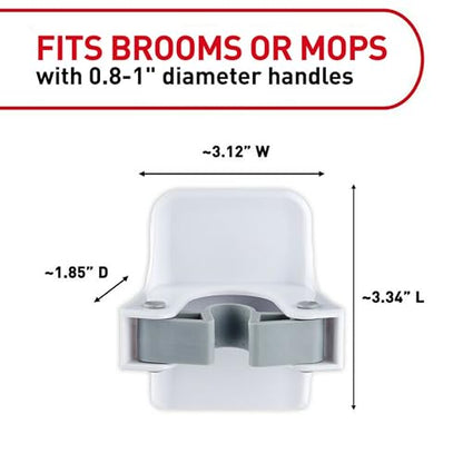 Command Broom and Mop Gripper, 3-Pack, Organize Damage-Free - size: Large, style: 3 Broom Grippers