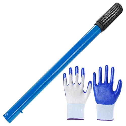 2 Ton Jack Handle Replacement, Horizontal Hydraulic Jack Handle Replacement Kit with Gloves, Anti-Slip Grip Steel Jack Lifting Handles for Most Vehicles, Car Accessories (Blue) - color: Blue