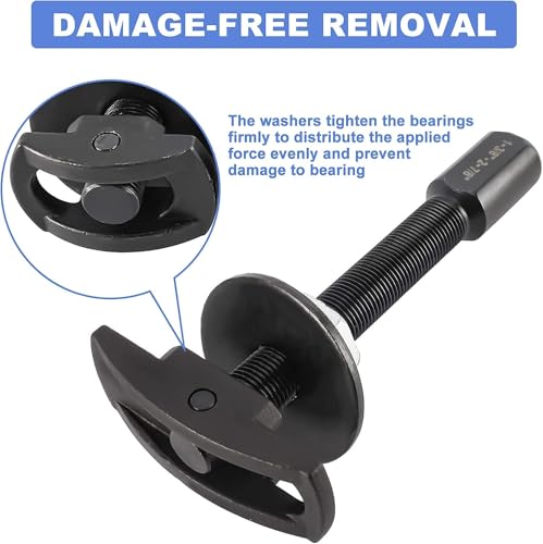 Rear Axle Bearing Remove Puller Tool Kit Bearing Remover Set with Slide Hammer Yoke and 3 Adapters, 1" to 2-7/8" IDs