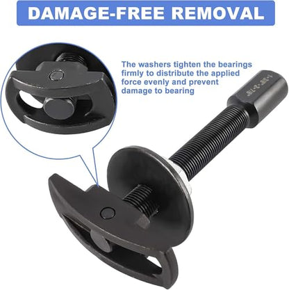 Rear Axle Bearing Remove Puller Tool Kit Bearing Remover Set with Slide Hammer Yoke and 3 Adapters, 1" to 2-7/8" IDs