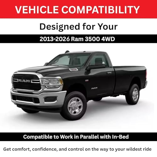 TrendsAuto Firestone Airide Red Label Rear Air Spring Kit with Air Command Dual Wireless App & Remote Kit Standard Compressor fits 2013 2026 Ram 3500 4WD | Includes TrendsAuto Decal - size: Dual Path
