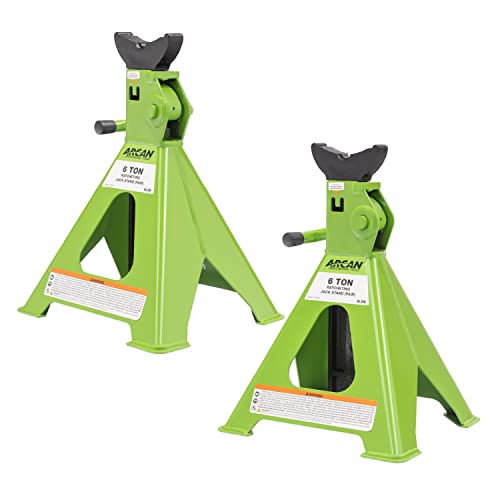ARCAN 6-Ton Ratcheting Jack Stands, Pair, Model ALJS6
