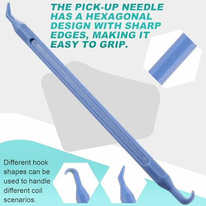 10 Pcs Non Scratch O-Ring Pick Tool Polycarbonate Double End DIY Maintenance Disassembly and Assembly Multifunctional Tool (Blue) - color: blue