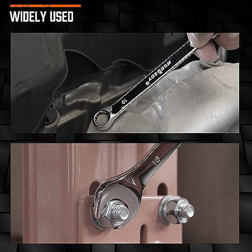 HORUSDY 12-Piece Metric Wrench Set | Combination Wrench Set with Organizer | 12 Point | 8mm - 19mm | Chrome Vanadium Steel - style: 12-Piece Metric Wrench Set