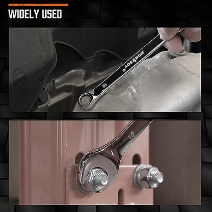 HORUSDY 12-Piece Metric Wrench Set | Combination Wrench Set with Organizer | 12 Point | 8mm - 19mm | Chrome Vanadium Steel - style: 12-Piece Metric Wrench Set