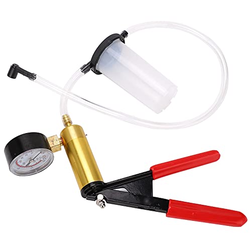 Aramox Hand Held Vacuum Pump Tester Kit for Brake Bleeding, Multi Functional Gauge with Carrying Case, Attach Hoses and Adaptors for Most Vehicles