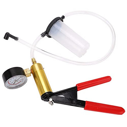 Aramox Hand Held Vacuum Pump Tester Kit for Brake Bleeding, Multi Functional Gauge with Carrying Case, Attach Hoses and Adaptors for Most Vehicles