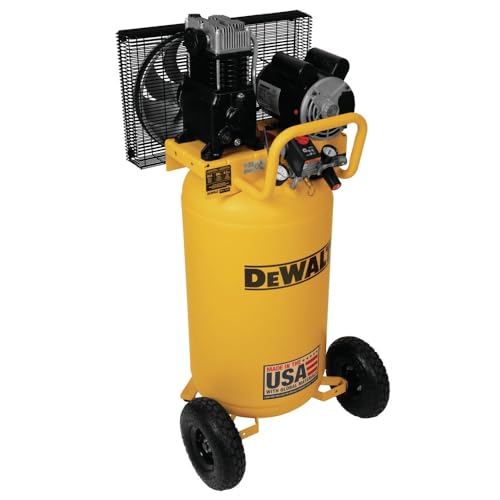 DEWALT 25 Gallon Vertical Air Compressor, Portable, Oil Lubed, Belt Drive, 200 Max PSI, Efficient Portable Air Compressor for Industrial Use, High-Performance 25 Gallon Air Compressor