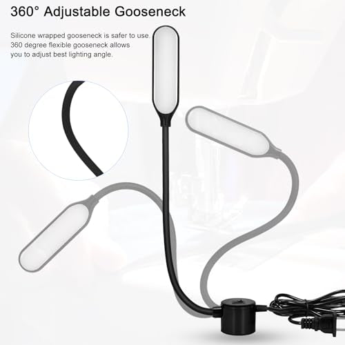 Magnetic LED Work Light with Flexible Gooseneck for Lathe | Multi-Purpose, for Drill Press Workbench Crafting