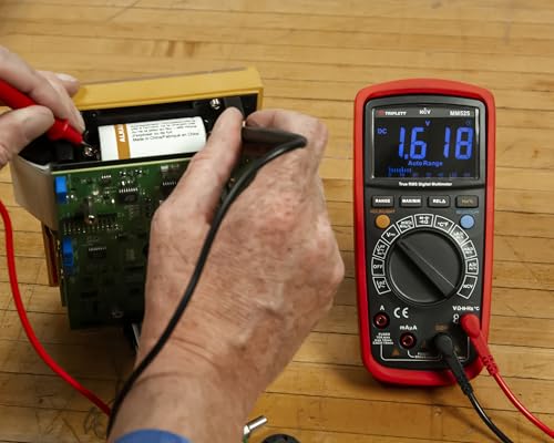 Triplett MM525 High Performance Digital Multimeter | True RMS, 6000 Count, LPF and LoZ and EBTN Display, AC/DC Voltage, AC/DC Current, Resistance, Temperature, Continuity