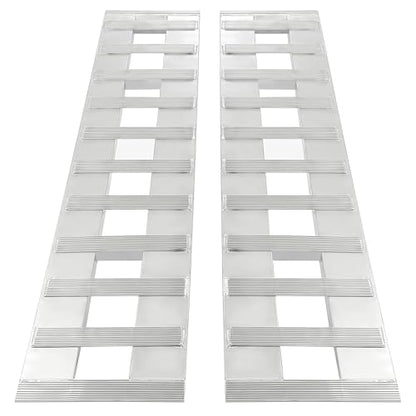 ALMULOO 60" x 15" Aluminum Trailer Ramps 6800 LBS Motorcycle ATV Loading | Ramps Truck Heavy Duty Hook End & Knife Foot