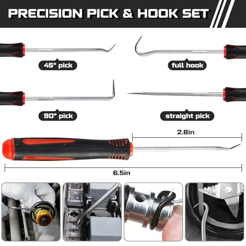 330pcs Car Trim Removal Tool Set - Auto Upholstery Pry Kit with Clip Pliers, 120 Retainer Clips, Stereo Keys, Hooks. POM Plastic Dashboard Door Panel Fastener Remover (330Pcs-BLACK) - style: 330Pcs-BLACK