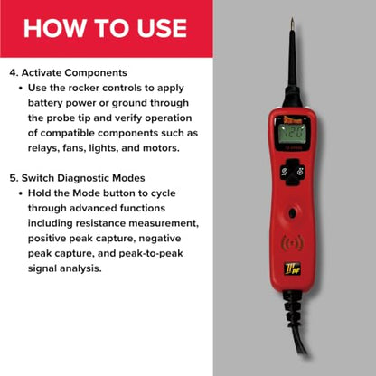 Power Probe 3 Circuit Tester with PowerFlow™ Load Testing (PP3PFRED)