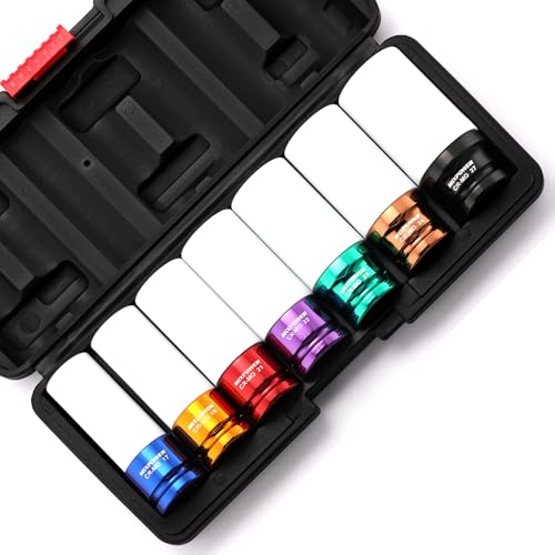 1/2" Drive Wheel Protector Impact Socket, 7pcs Thin Wall Deep Impact Socket Set, Durable Plastic Sleeve Lug Nut Socket, 6 Point, Metric, Color-Coded, 17mm, 19mm, 21mm, 22mm, 23mm, 24mm,27mm - size: 17 mm, 19 mm, 21 mm, 22 mm, 23 mm, 24 mm, 27 mm
